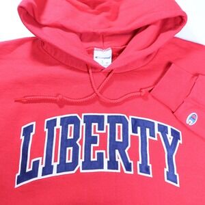 Champion Liberty University Hoodie Red  Large Pullover Sweatshirt L